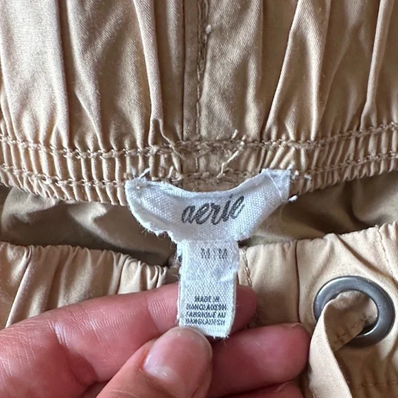 Aerie Gray and Tan Drawstring Jogger Pants - Picture 4 of 7